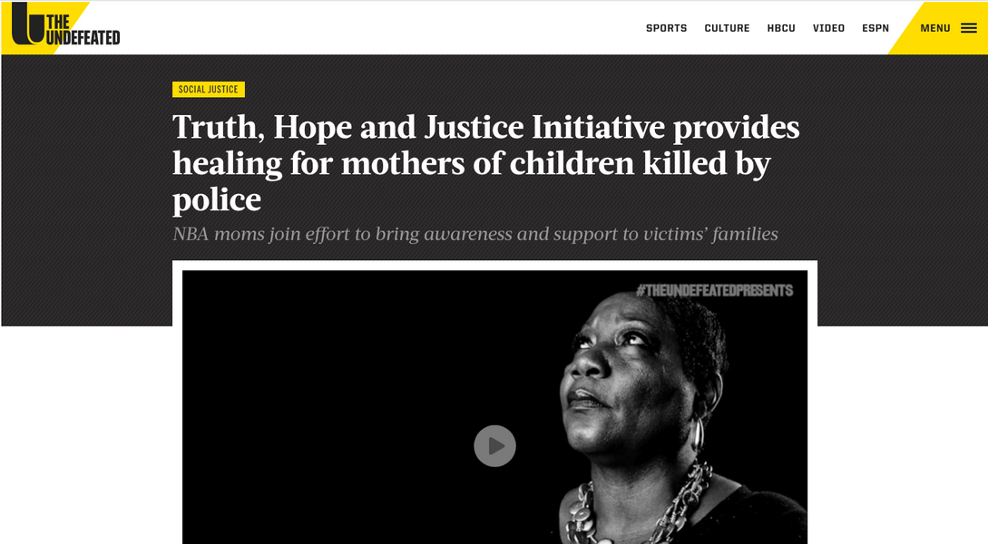 Truth, Hope and Justice Initiative provides healing for mothers of children killed by police